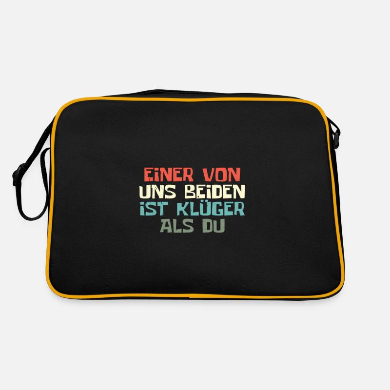 Einer von uns beiden ist klüger als du Retro Tasche