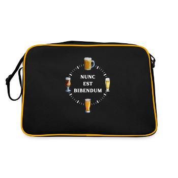 Nunc Beer Clock is Bibendum - Retro Bag - black/gold - Back