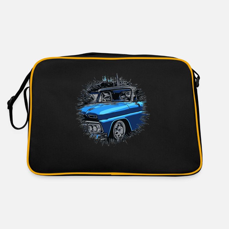 Auto - Retro Tasche - Schwarz/Gold