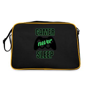 Gamer never sleep - Sac Retro - noir/or - Dos