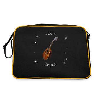 Magic Mandolin (mit Sternen) - Retro Tasche - Schwarz/Gold - Hinten