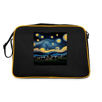 Starry night - Art - Sac Retro - noir/or - Dos