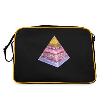 Schwingungserhöhung Pyramide - Retro Tasche - Schwarz/Gold - Hinten