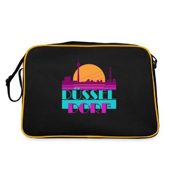 Düsseldorf Miami Vice Style - Retro Tasche - Schwarz/Gold - Hinten