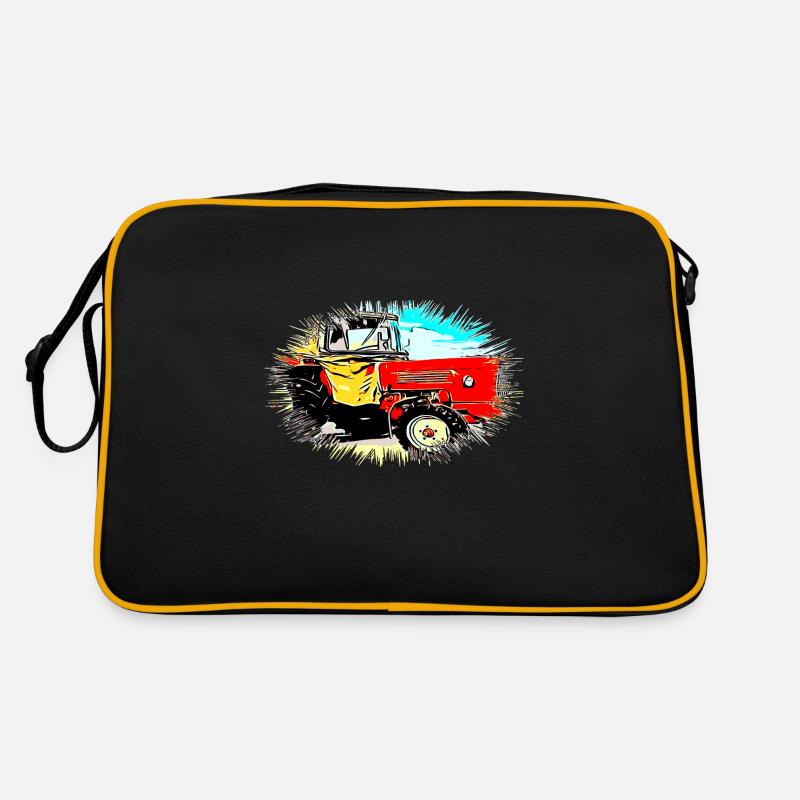Traktor - Retro Tasche - Schwarz/Gold