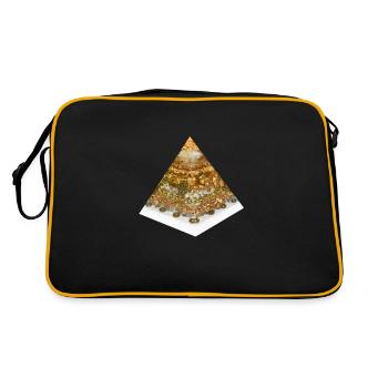 Toth Pyramide - Retro Tasche - Schwarz/Gold - Hinten