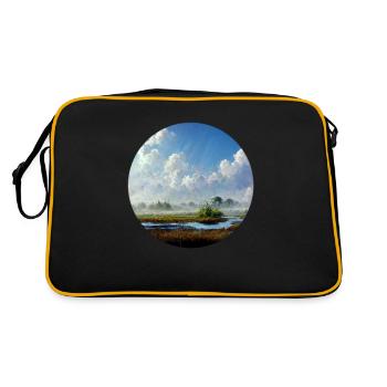 Himmel im Land - Retro Tasche - Schwarz/Gold - Hinten