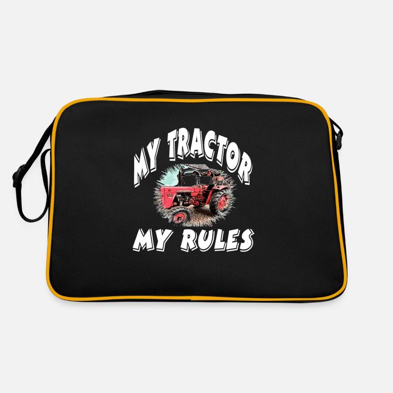 Traktor - Retro Tasche - Schwarz/Gold