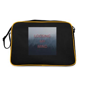 Loosing My Mind - Retro Tasche - Schwarz/Gold - Hinten