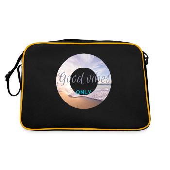 J’aime les vêtements / Bonnes vibrations seulement - Sac Retro - noir/or - Dos