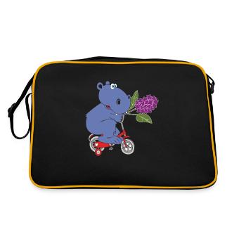 hippopotame enfants journée hommes journée hommes vélo - Sac Retro - noir/or - Dos