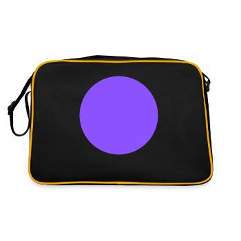 purple circle - Retro Tasche - Schwarz/Gold - Hinten