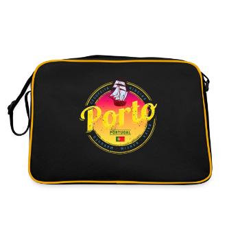 Porto au Portugal avec coucher de soleil rétro - Sac Retro - noir/or - Dos