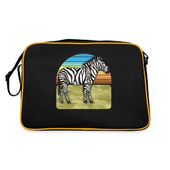 Zèbre - Sac Retro - noir/or - Dos