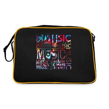 Musique drôle jazz retro song hipster vinyl rock - Sac Retro - noir/or - Dos