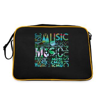 Musique drôle jazz retro song hipster vinyl rock - Sac Retro - noir/or - Dos