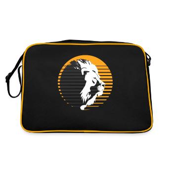 Lion face. - Retro Bag - black/gold - Back