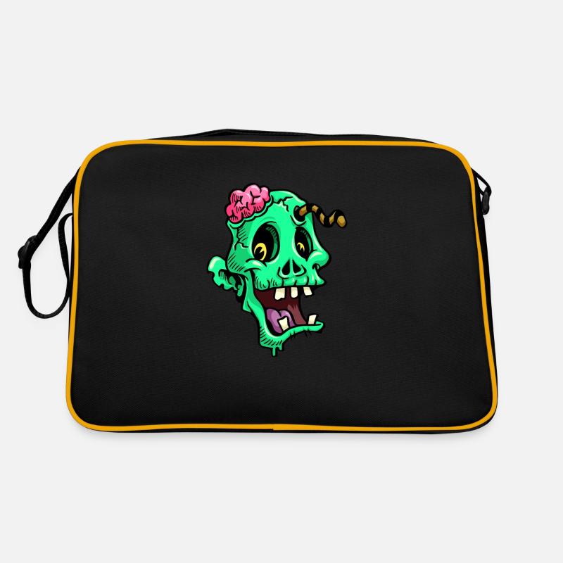 KOPF EINES LUSTIGEN ZOMBIES Retro Tasche