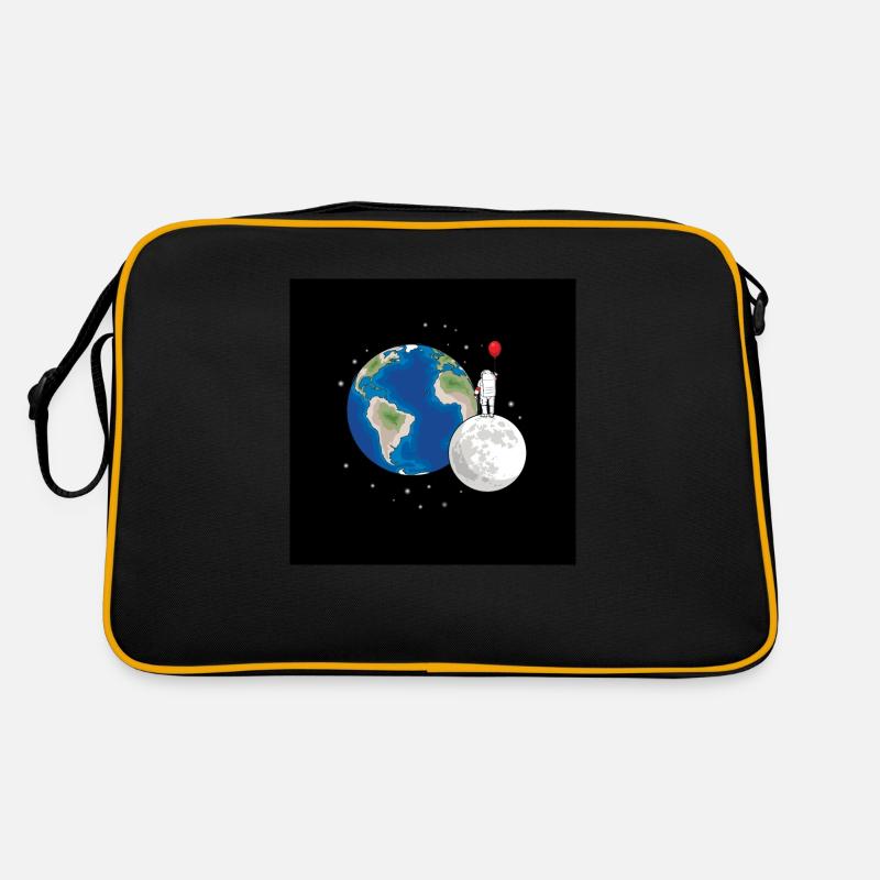 Astronaut on the Moon Retro Tasche