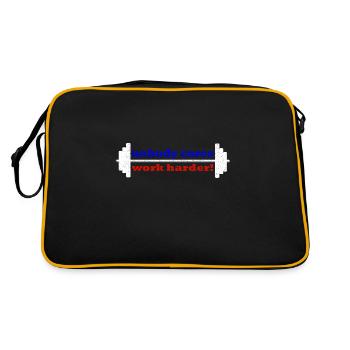 Personne ne s’en soucie, travaillez plus dur! - Sac Retro - noir/or - Dos