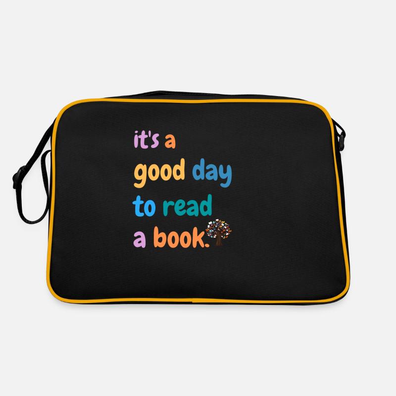 Es ist ein guter Tag, um ein Buch zu lesen Retro Tasche