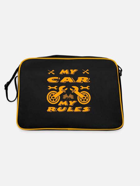 Auto - Retro Tasche - Schwarz/Gold