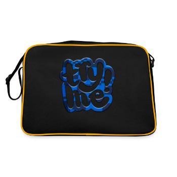 Essayez-moi essayez-moi drôle mignon graffitti humour rétro - Sac Retro - noir/or - Dos