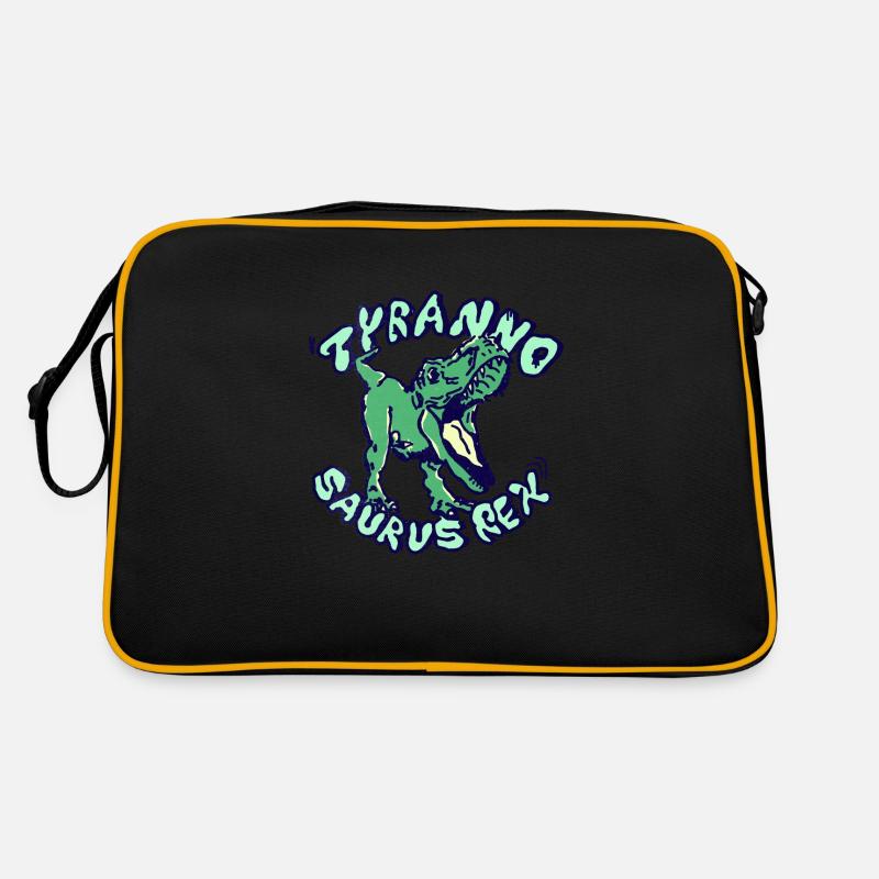 T-Rex - Retro Tasche - Schwarz/Gold