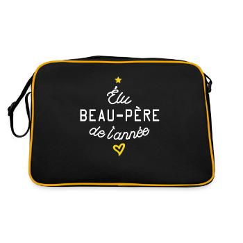 elu beau père de l année - Sac Retro - noir/or - Dos