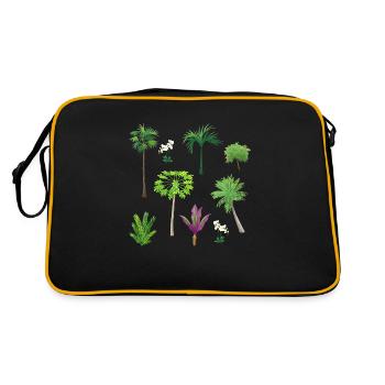 Modèles de plantes asiatiques - Sac Retro - noir/or - Dos