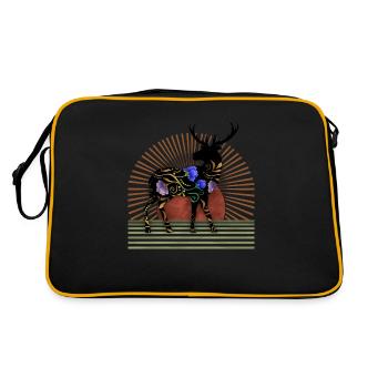 Cerf - Sac Retro - noir/or - Dos