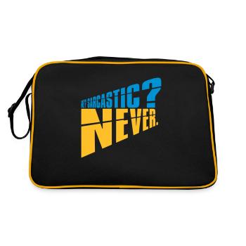 moi sarcastique ne cite jamais - Sac Retro - noir/or - Dos