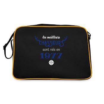 Anniversaire chasseur 1977 - Sac Retro - noir/or - Dos