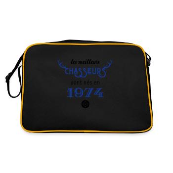 Anniversaire chasseur 1974 - Sac Retro - noir/or - Dos