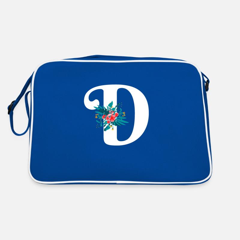 lettre D fleuris Sac Retro