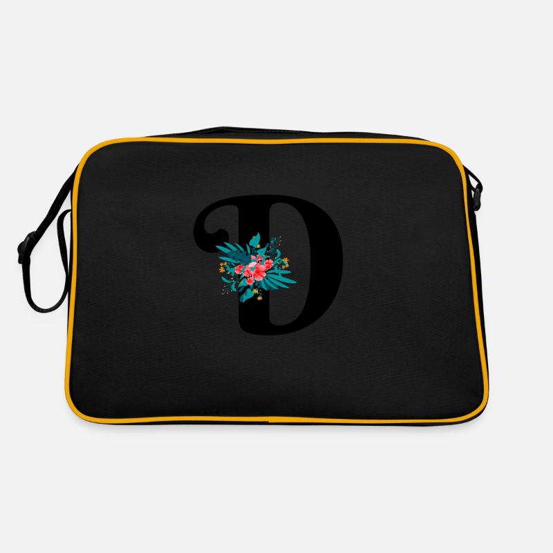 lettre D fleuris Sac Retro