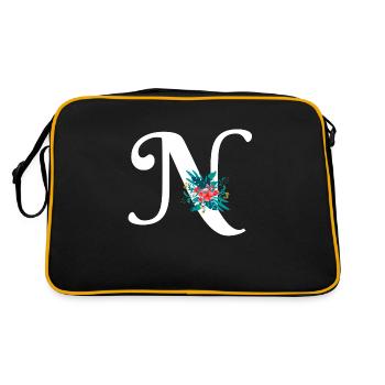 lettre N fleuris - Sac Retro - noir/or - Dos