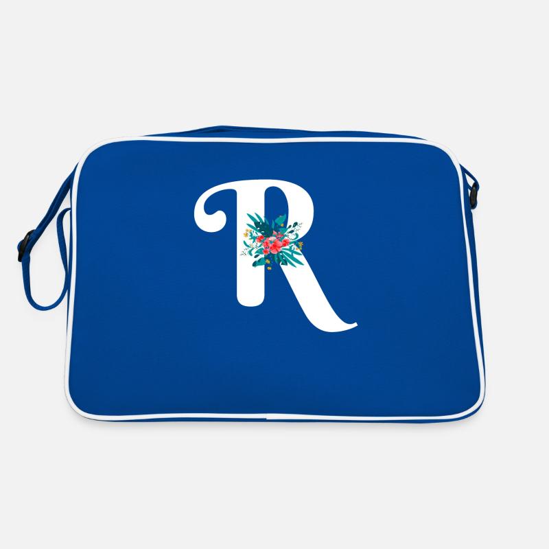 Buchstabe R geblümt Retro Tasche