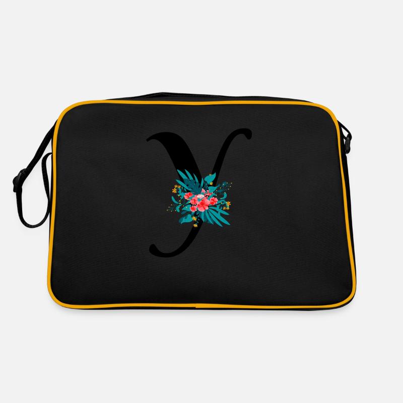 letter Y flowered Retro Bag