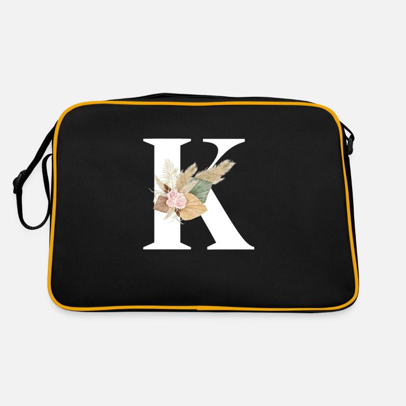 lettre K fleuris Sac Retro