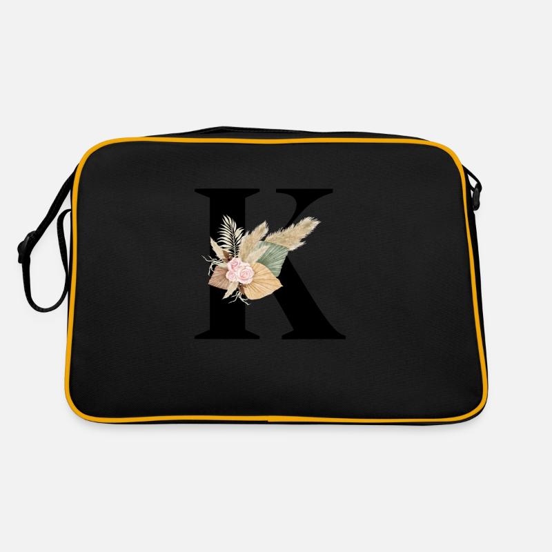 lettre K fleuris Sac Retro