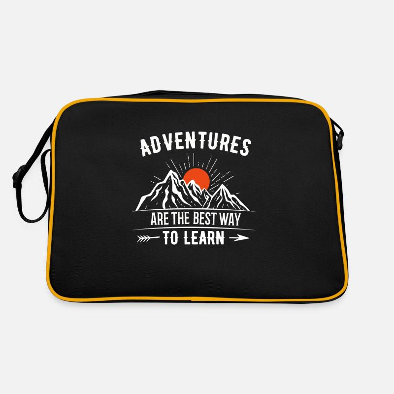 Abenteuer Lernen Wandern Retro Tasche