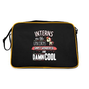 Interns are like unicorns internship - Retro Bag - black/gold - Back