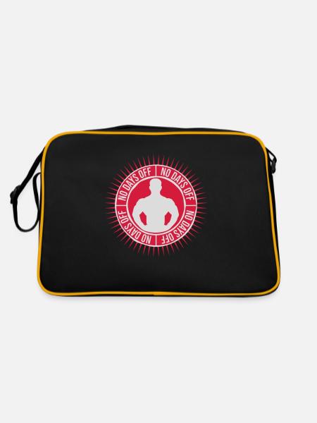 pas de jours de congé devis - Sac Retro - noir/or - Dos