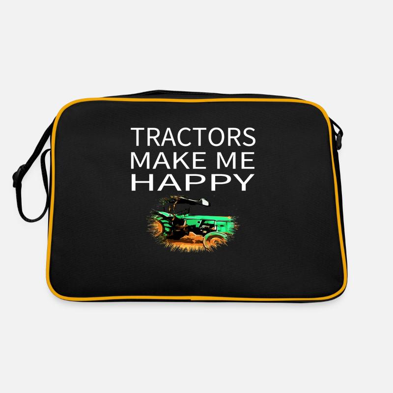 Traktor - Retro Tasche - Schwarz/Gold