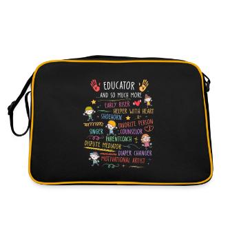 Jardin d’enfants éducateur - Sac Retro - noir/or - Dos