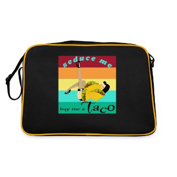 Taco - Retro Tasche - Schwarz/Gold - Hinten