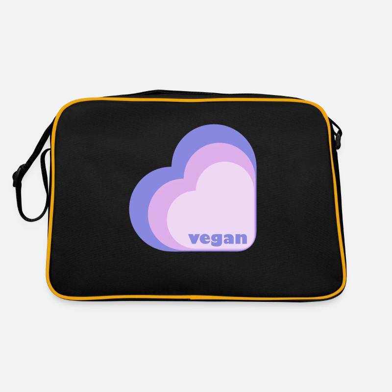 Vegan Lilac Heart Retro Bag