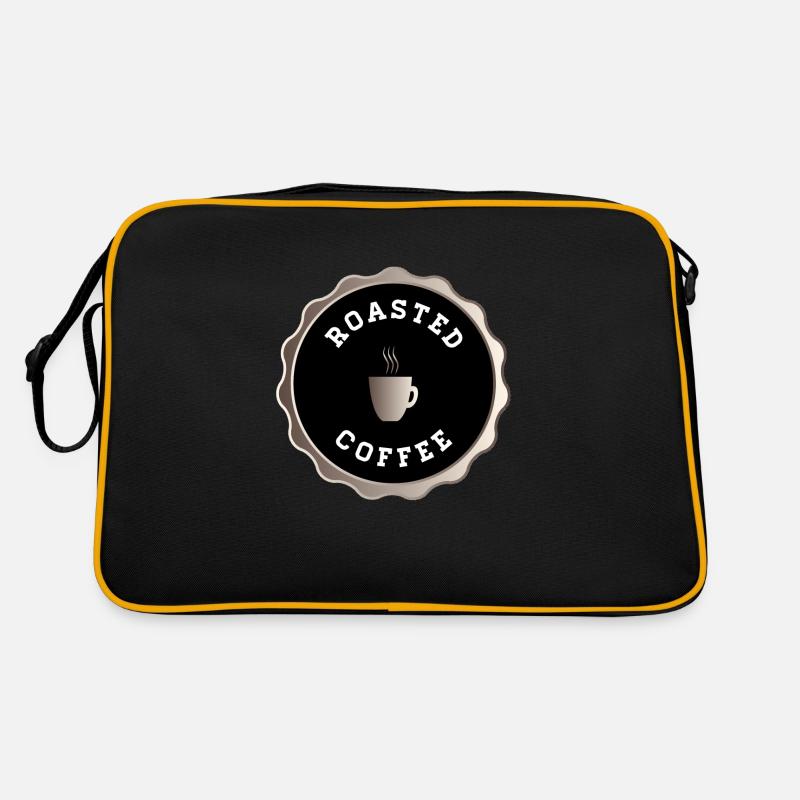 Round Roasted Coffee Sign Retro Bag