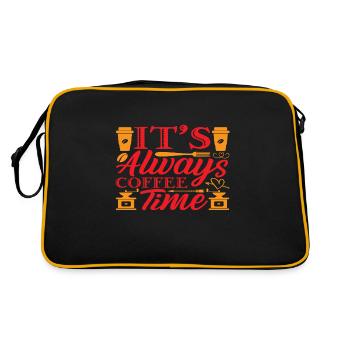 It's always Coffee time - Retro Bag - black/gold - Back